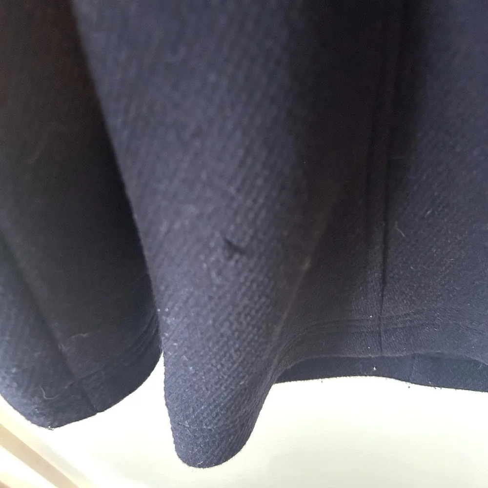 J. Crew Women's Navy Wool Blend Stadium Cloth by Nello Gori Peacoat in Size‎ 4 - Picture 10 of 14
